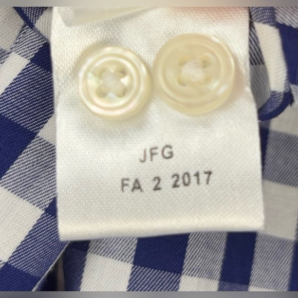 NEW UNTUCKit Belleza Blue Gingham Button Down Cottage Preppy Shirt Sz 4 $79 1032 - Picture 8 of 9